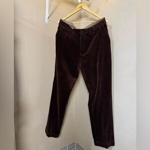 Polo Ralph Lauren Dark Brown Corduroy Pants | Size 36/34 | COTTON